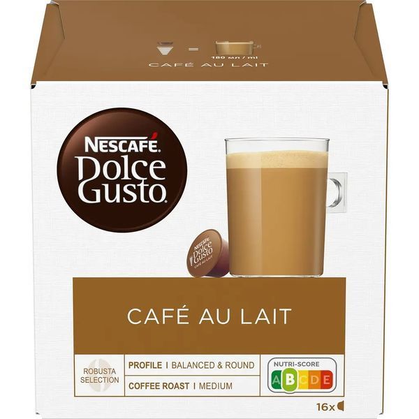 Набор кофе в капсулах Nescafe Dolce Gusto Cafe Au Lait 48 шт. 480 г (3 уп. x 16 шт. 160 г)