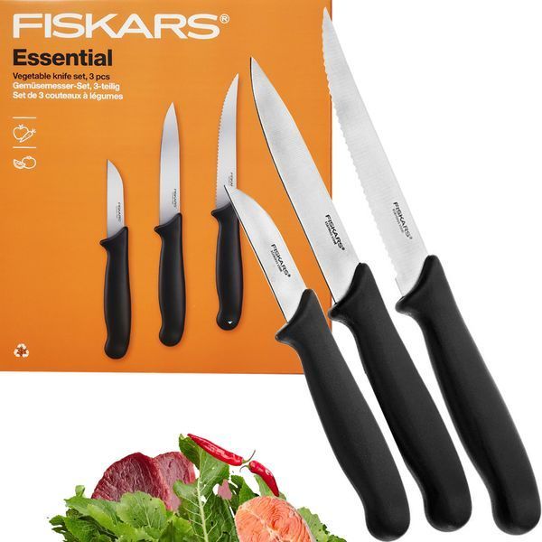 Набор ножей fiskars, 6x кухонный нож для шеф-повара для хлеба essential