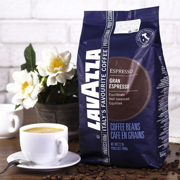 Кофе в зернах Lavazza Gran Espresso 1000 гр (1кг). Лавацца