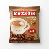 Кавовий напій MacCoffee 3в1 Карамель 20 стіків (упаковка) | З ароматом карамелі, Солодка кава, Десертний мікс PROM-2899013211 фото
