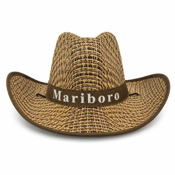 Солом'яний ковбойський капелюх Mariboro плетений коричневий літній з широкими полями (арт. 27090) 27090 фото