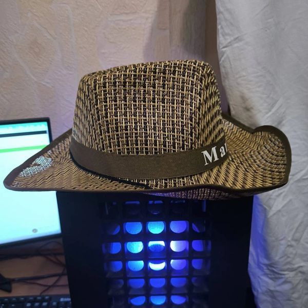 Солом'яний ковбойський капелюх Mariboro плетений коричневий літній з широкими полями (арт. 27090) 27090 фото