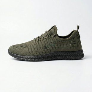 Мужские кроссовки текстильные Urban хаки на шнуровке летние 41 К3202-41 фото