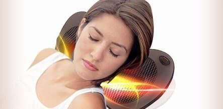 Автомобильная массажная подушка массажер для шеи Car and Home Massage Pillow CHM - 8028