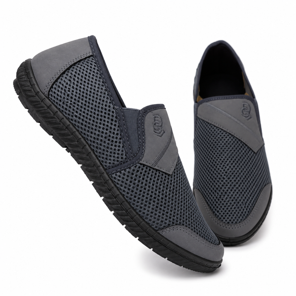 Чоловічі кросівки мокасини сітка Dago Style сірі літні 41 К3108-41 фото