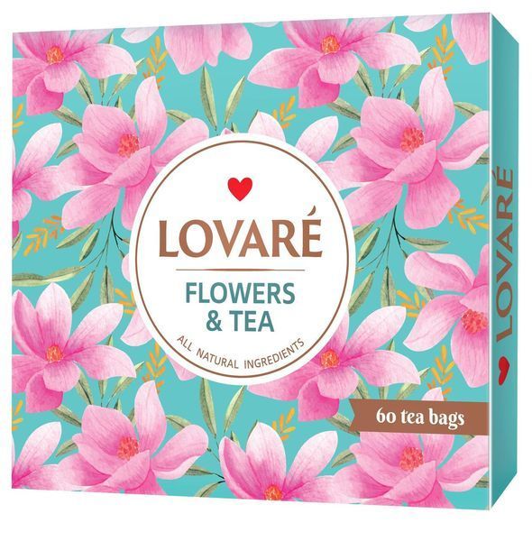 Колекція чаю Lovare Flowers & Tea 12 видів по 5 шт ч2 фото