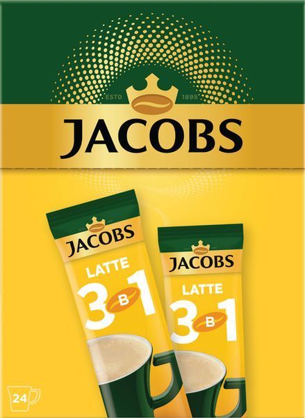 Кофейный напиток Jacobs 3 in 1 Latte 24 x 13 г (4820206290496)