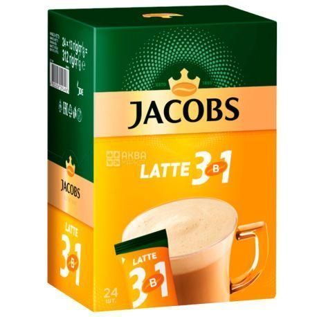 Кофейный напиток Jacobs 3 in 1 Latte 24 x 13 г (4820206290496)