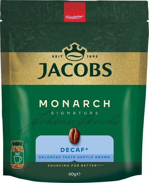 Кофе растворимый Jacobs Monarch без кофеина 60 г КВ-233 фото