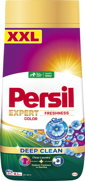 Пральний порошок Persil Expert Deep Clean Автомат Color Свіжість від Silan 54 циклу прання 8.1 кг (9000101806427)